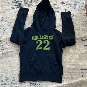 Hollister Kids Dark Hoodie with Lime Print